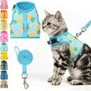 BINGPET Cat Harness and Leash Set, Escape Proof and Adjustable, X-Large