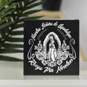 Our Lady of Guadalupe Wooden Signs Decor for Altar Living Room Bedroom Decoration Shelf, Religious Artwork for Farmhouse Decor, Gifts for Catholic Women Man -D07