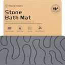 Stone Bath Mat, 24"x32" Large Size Diatomite Fast Drying Non Slip Stone Shower Mat, Super Absorbent for Bathroom & Kitchen, Multi-Use as Pet Mat, Easy to Clean, Gray (Style 01-gray)