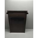 Rubbermaid Commercial Products Slim Jim Plastic Rectangular Trash/Garbage Can/Bin with Venting Channels, 16 GAL, Black, for Kitchens/Classrooms/Offices/Back of House