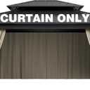 Outdoor Gazebo Curtain Replacement Universal 4-Panel Sidewalls 12' X 16',Outdoor Patio Waterproof Privacy Curtain with Double Zipper for Patio,Garden, and Backyard (Curtain Only), 192"W x 144"L
