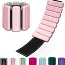 Sportneer Wrist & Ankle Weights for Women Men, Adjustable Weighted Bracelet Silicone Bangles for Yoga, Dance, Pilates, Cardio, Aerobics, Gym, Pool Exercises and Jogging (Pink Peony, 2 LBS x 2)