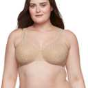 Olga Women's Sheer Leaves Minimizer Bra (Beige), Size 38D