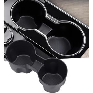 Center Console Cup Holder Inserts for Chevrolet Equinox 2026 2025 (Not for EV), Interior Accessories TPE Car Cup Holders Covers Protector for Chevy Equinox 2025-2026, Black