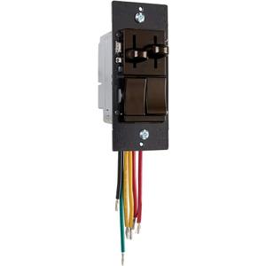 Legrand Pass & Seymour 450W LS Series Preset Dimmer Light Switch for Dimmable LED & CFL Bulbs Plus 1.6A Ceiling Fan Control, Single Pole/3-Way, LSCLDC163P, Brown, 1 Count