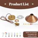 Oyisen Rusted Copper Kitchen Hanging Lights 8.2 Inch Industrial Lampshade Retro Farmhouse Pendant Light for Bedroom Barn and Bar Foyer Lighting Fixtures 2 Pack