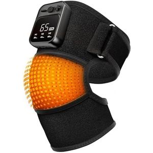 KlugPop Knee Massager with Heat for Pain Relief PLUSwarm 5.0[2025 Upgraded] - Electric Cordless Heated Knee Brace with 6 Heat Levels and 3 Vibration Massage Mode, Gifts for Men Women - V0912A