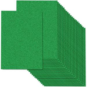 Green Glitter Cardstock, A4 Size Sparkly Paper, Glitter Paper for Cricut, Gradustion, DIF Crafts, Construction, Decor, 8.5x11.7", 22 Sheets, 250Gsm