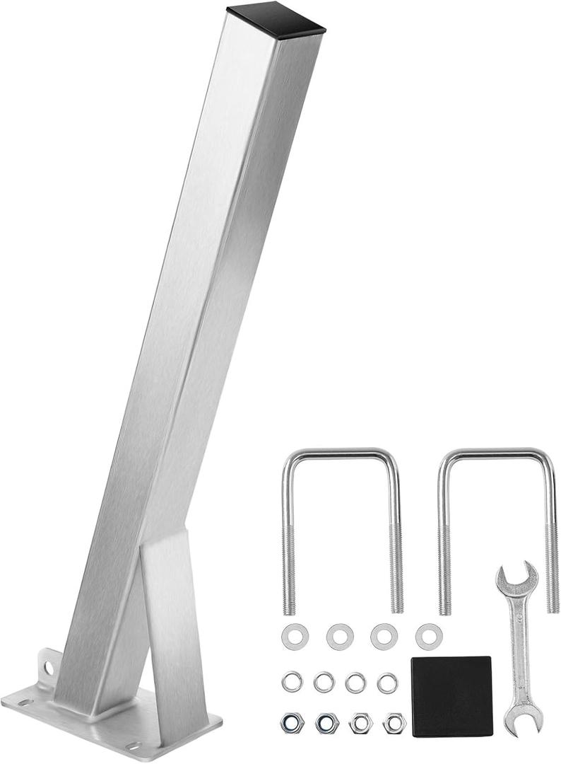 VEVOR Boat Trailer Winch Stand, 3 x 3 x 34-inch Winch Posts, Boat Winch Mount with U-Bolts for 3 Inches W x 3-4 Inches H Trailer Tongue, Galvanized, Fit for Jet Ski, Sailboat, Fishing Boat, Speedboat