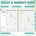 2 x Academic Planner 2025-2026, 8.5" x 11", Weekly & Monthly Planner from JUL.2025 to JUN.2026, Column View Calendar Organizers, Spiral Hardcover Agenda Book with Tabs for Office School Supplies, Leaves