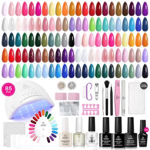 Beetles 85 Pcs Gel Nail Polish Kit with U V Light 55 Colors Gel Nail Kit for Beginners with Everything at Home Manicure Winter Nail Art Jelly Nails Emotional Spectrum Collection Beetles 85 Pcs Gel Nail Polish Kit with U V Light 55 Colors Gel Nail Kit for Beginners with Everything at Home Manicure Winter Nail Art Jelly Nails Emotional Spectrum Collection