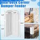 Timtin Dock Bumper Fender Boat Dock Bumpers for Corner Edge Side Marine Fender Guard Vertical Protection Soft UV-Resistant Marine Grade Vinyl Stainless Steel Mounting Hardware 8"x16", Pack of 8 