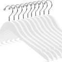 Nature Smile Wooden Coat Hangers Wood Shirt Dress Jacket Clothes Hangers with Extra Smooth Finish, 360 Degree Swivel Hook(10pcs White)