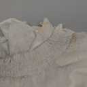 MITILLY Women's Fall Dresses Elegant Floral High Neck Long Sleeve Elastic Waist Formal Maxi Dress with Belt (Large, Beige)