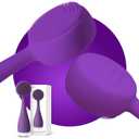 PMD Clean Mini - Smart Facial Cleansing Device with Silicone Brush & Anti-Aging Massager - Waterproof - SonicGlow Vibration Technology - Clear Pores and Blackheads - Lift, Firm, and Tone Skin (Purple) 1.56 x 1.13 x 5.75 inches