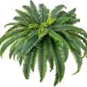 CQURE 45" Fake Ferns Artificial Plants Large,Artificial Boston Ferns Faux Hanging Plants for Outdoors Planter Home Garden Decor,60 Branches