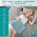 Heating Pad for Period Cramps, Heating Pad for Back/Neck/Shoulder Muscle Pain, 6 Heating&4 Timer Setting, Auto Shut Off, Dry/Moist Heat & Machine Washable, Gray Birthday Christmas Gifts for Women Mom