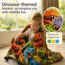 Dinosaur Blanket for Boys Girls 3D Dinosaur Throw Dino Blanket for Toddler Boys Kids Cute Smiling Dinosaurs HD Digital Print Flannel Ultra Soft Lightweight All Season (51 * 40in)