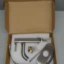 GENBONS Bathroom Faucets One Hole Modern Sink Faucet Brushed Nickel, Single Handle Rv Bathroom Faucet with 3 Hole Deck Plate, Water Supply Lines