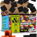 112 pcs Hookah Charcoal Hookah Coals for Hookah Coconut 22mm Cubes  Pack 112 pcs &1.2 KG (2.6 lbs)  Premium Quality 22mm M. ROSENFELD 100% Natural Coconut Charcoal Hooka Cubes  NOT Quick Light