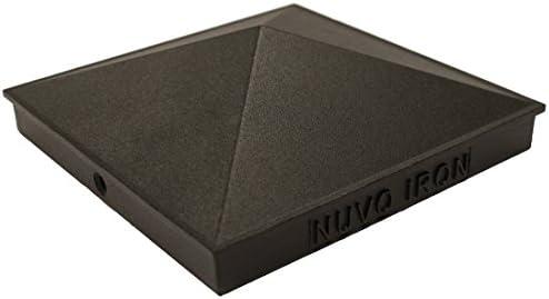 Nuvo Iron Pyramid Post Cap, 6" x 6",Black