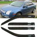 4pcs Shatterproof Outside Mount Style Sun Rain Guards Side Window Wind Deflectors Vent Window Visors for 06 Lincoln Zephyr 07-12 Lincoln MKZ 06-12 Fusion 06-11 Mercury Milan 94550