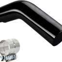 Universal 4" to 6" Exhaust Elbow Pipe with Steel Clamp - Silver Chrome or Black Painted for Car, Truck & Diesel