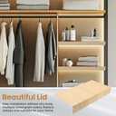 4PCS Wire Shelf Cover 35"L x 16"W PVC Wood-Like Wire Rack Covers