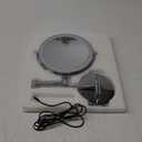 WallMounted LED Makeup Mirror 1/15 Magnifying  USB Rechargeable, 3Color TouchDim Light, 360 Swivel 8 Double Sided, 2000mAh Battery, Ideal for Hotel & Bathroom (Silver)