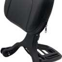 Adjustable Sissy Bar Backrest With Folding Luggage Rack For Harley/Indian/BMW R18/Honda,Black
