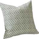 FIOUOVO Floral Pillow Covers 20x20 Pillow Cover Block Print Couch Pillows for Living Room Decorative Neutral Accent Throw Pillow Covers, 1PC, Olive Green