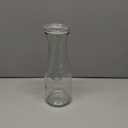 1-Liter Glass Carafe (33.8 oz / ~0.26 Gal) Wide Mouth Water, Juice, Drink Cooler and Drink Jug, Clear Durable Glass (6)