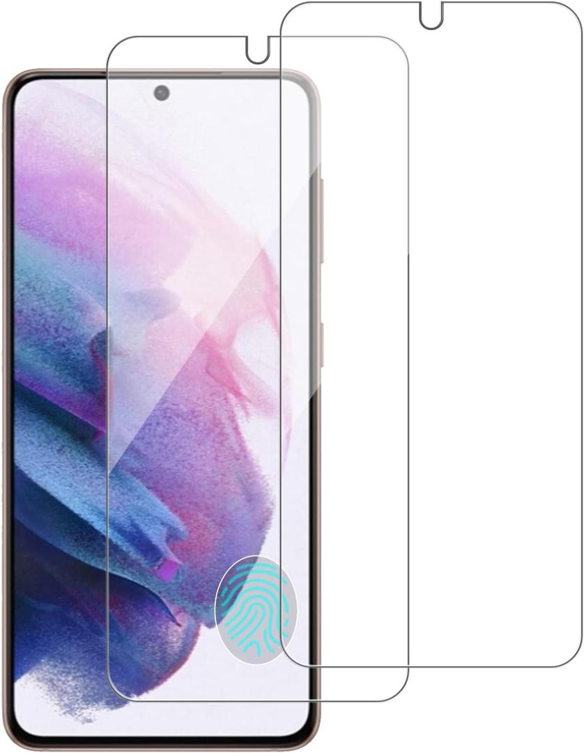 Heenjer 2 Pack for Samsung Galaxy S21 5G / SM-g991u Screen Protector, Tempered-Glass, Micro-curved Edges, Case Friendly, Bubble Free, HD Clear, Easy Installation