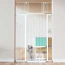 COMOMY 71" Extra Tall Pet Gate, 29.5-43" Wide with Adjustable Cat Door