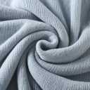 Homiest Decorative Knitted Throw Blanket with Fringe Soft & Cozy Tassel Blanket for Couch Sofa Bed (Pale Blue,50x60)