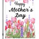 Happy Mothers Day Garden Flag for Outside Double Sided Spring Summer Love Mom Welcome Floral Burlap 12x18 Inch Vertical Yard Lawn Outdoor Decoration