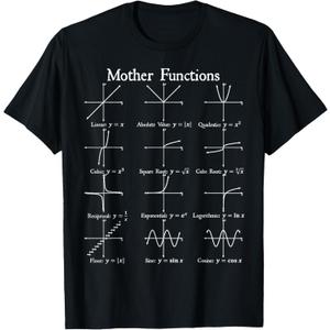 Funny Nerdy Mother Functions Algebra Precalc Math Teacher Wt T-Shirt, S