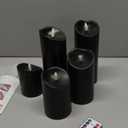 Nimiko Flameless Candles with Remote, Battery Operated Flickering Flameless Candles, LED Candles with Timer 2/4/6/8H, with Realistic LED Candles Set of 9 (D3 x H 3" 4" 5" 6" 7") (Black)