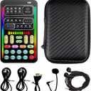 Portable Handheld Microphone Voice Changer with Sound Multifunctional Effects Machine Voice Disguiser Mini Device for Mobile Phone PC Laptops PS4 Xbox One Games