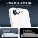 4-Pack Camera Lens Protector for iPhone 17e/16e, 9H Tempered Glass Camera Cover Screen Protector Accessories, HD Clarity, Anti-scratch, Case Friendly, Shockproof Full Protective