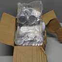 200 Sets 58mm(2.25 in) Blank Pin Back Buttons Parts for Button Maker Machine 58mm, Round Badge Making Supplies, Includes Metal Cover, Plastic Button Back Cover, Clear Film&Blank Paper