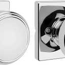 Kwikset Maven Interior Passage Door Knob, Square Handle for Closet and Hallway Doors, Non-Locking Doorknob in Polished Chrome, with Microban Protection (1 Pack)