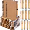 20 Set Notebook with Pen Bulk Appreciation Gifts, Spiral Kraft Pocket Notebooks Lined Journal with Pen Set Thank You Gifts for Employee Teacher Nurse Back to School Favors