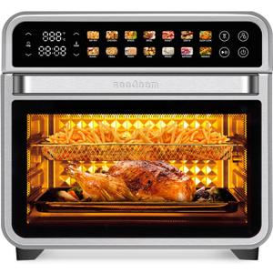 SEEDEEM 32QT Air Fryer Combo, 14-in-1 Extra Large Convection Oven with LED Touchscreen, Stainless Steel Countertop Oven for Family Cooking