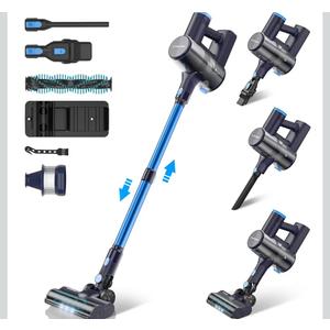 Claesydorn Cordless Vacuum Cleaner, Powerful 6-in-1 Lightweight Stick Vacuum Up to 45mins Runtime with Ultra-Large Capacity Battery, Rechargeable Handheld Vacuum for Hard Floor Pet Hair Home