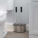 Bath Bliss 2-in-1 Toilet Brush and Plunger Set in Stainless Steel