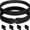 Duty Belt,2'' Police Security Nylon Duty Belts with Hook Lining Outer Inner Belts with 4 Belt Keeper (Small-Large)