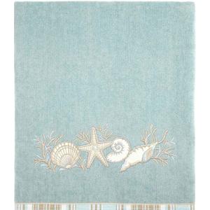 Avanti Linens - Bath Towel, Soft & Absorbent, Coastal Bathroom Essentials (Sand Shells Collection, Mineral)