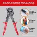 Ratchet Cable Cutter, Heavy Duty Wire Cutter for Aluminum Copper Cable up to 240mm, Ratcheting Wire Cutting Hand Tool