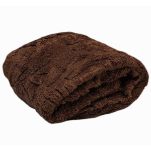  Luxury Soft Faux Fur Mink Fleece Throw Chocolate, Medium  4ft×5ft